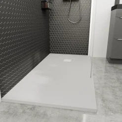 GoodHome Receveur de douche 80 x 120 cm, résine, blanc, Douro