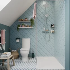 GoodHome Receveur de douche 80 x 120 cm, résine, blanc, Douro