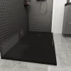 Receveur De Douche|GoodHome Receveur de douche 80 x 120 cm, résine, noir, Douro