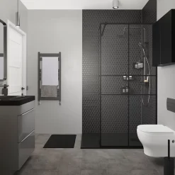 Receveur De Douche|GoodHome Receveur de douche 80 x 120 cm, résine, noir, Douro