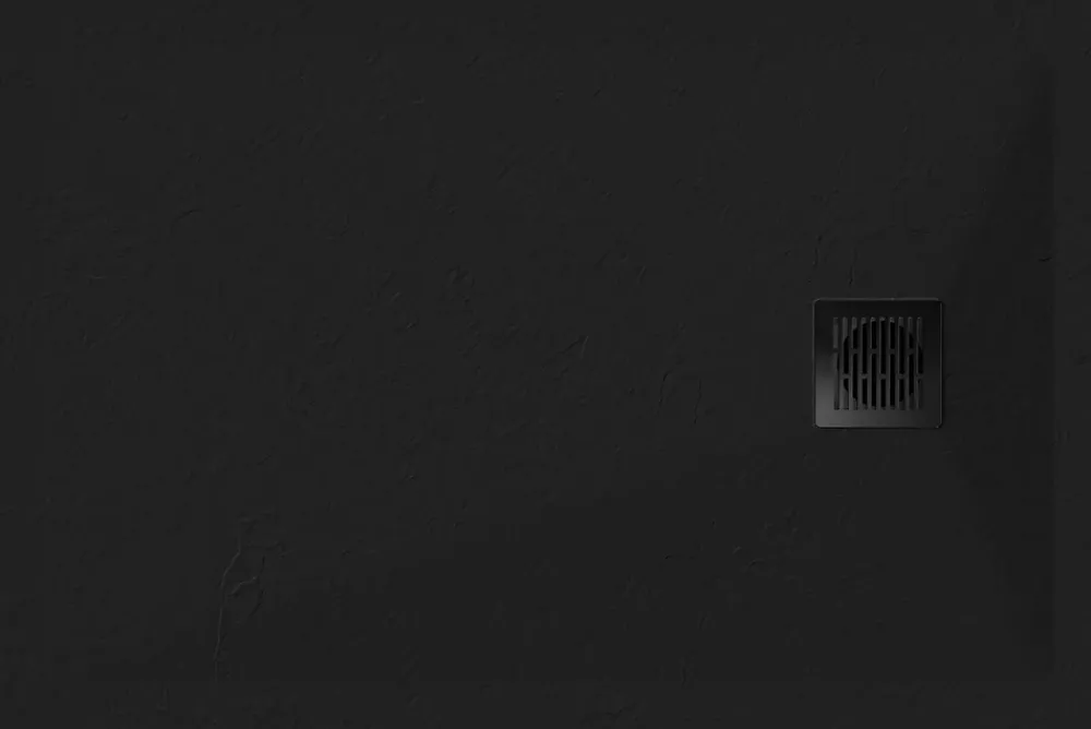 Receveur De Douche|GoodHome Receveur de douche 80 x 140 cm, résine, noir, Douro