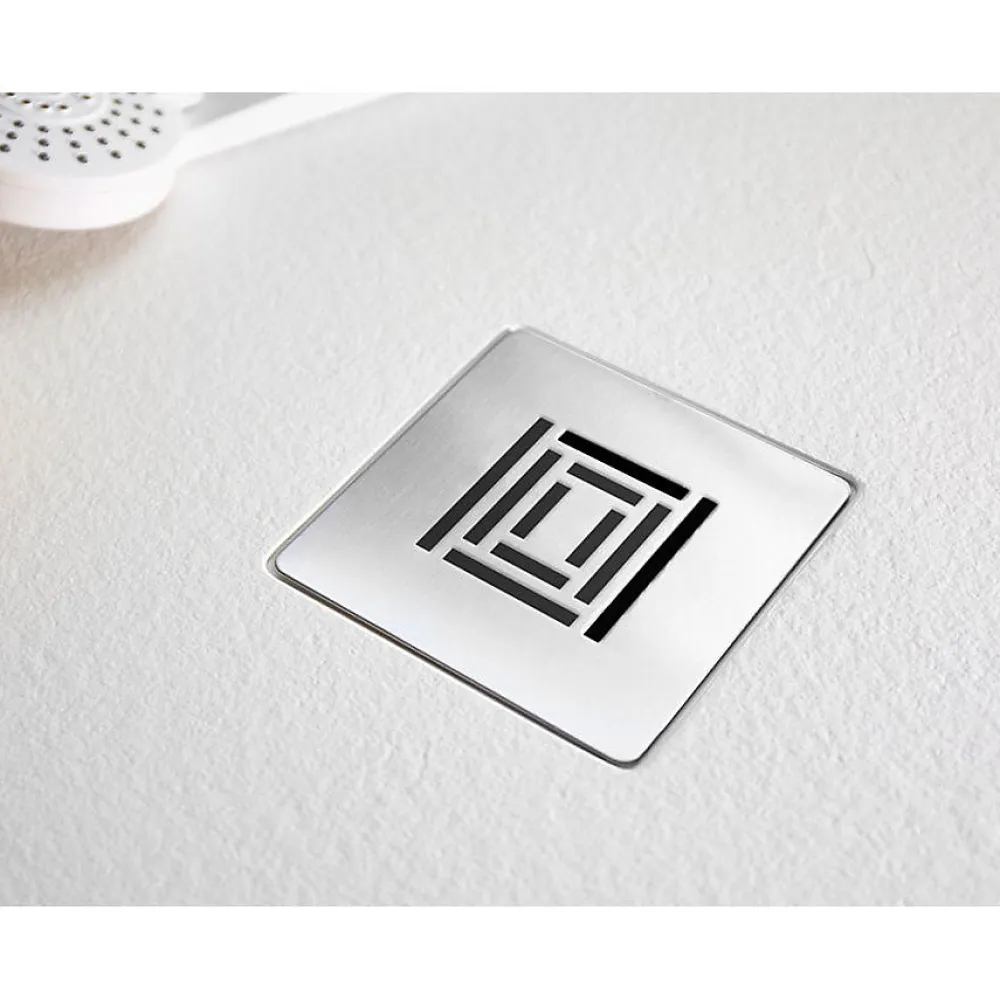 Sanycces Receveur de douche 80 x 110 cm extra plat LOGIC surface ardoisee rectangulaire blanc