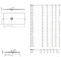 Sanycces Receveur de douche 80 x 110 cm extra plat LOGIC surface ardoisee rectangulaire blanc