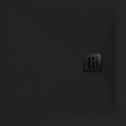 Receveur De Douche|GoodHome Receveur de douche 80 x 80 cm, résine, noir, Douro