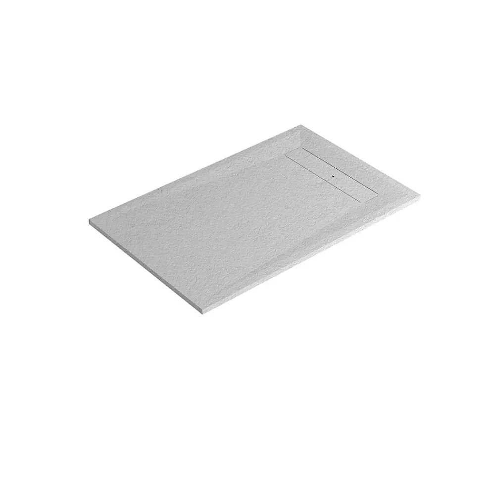 GoodHome Receveur de douche 90 x 140 cm, résine, blanc, Luiro