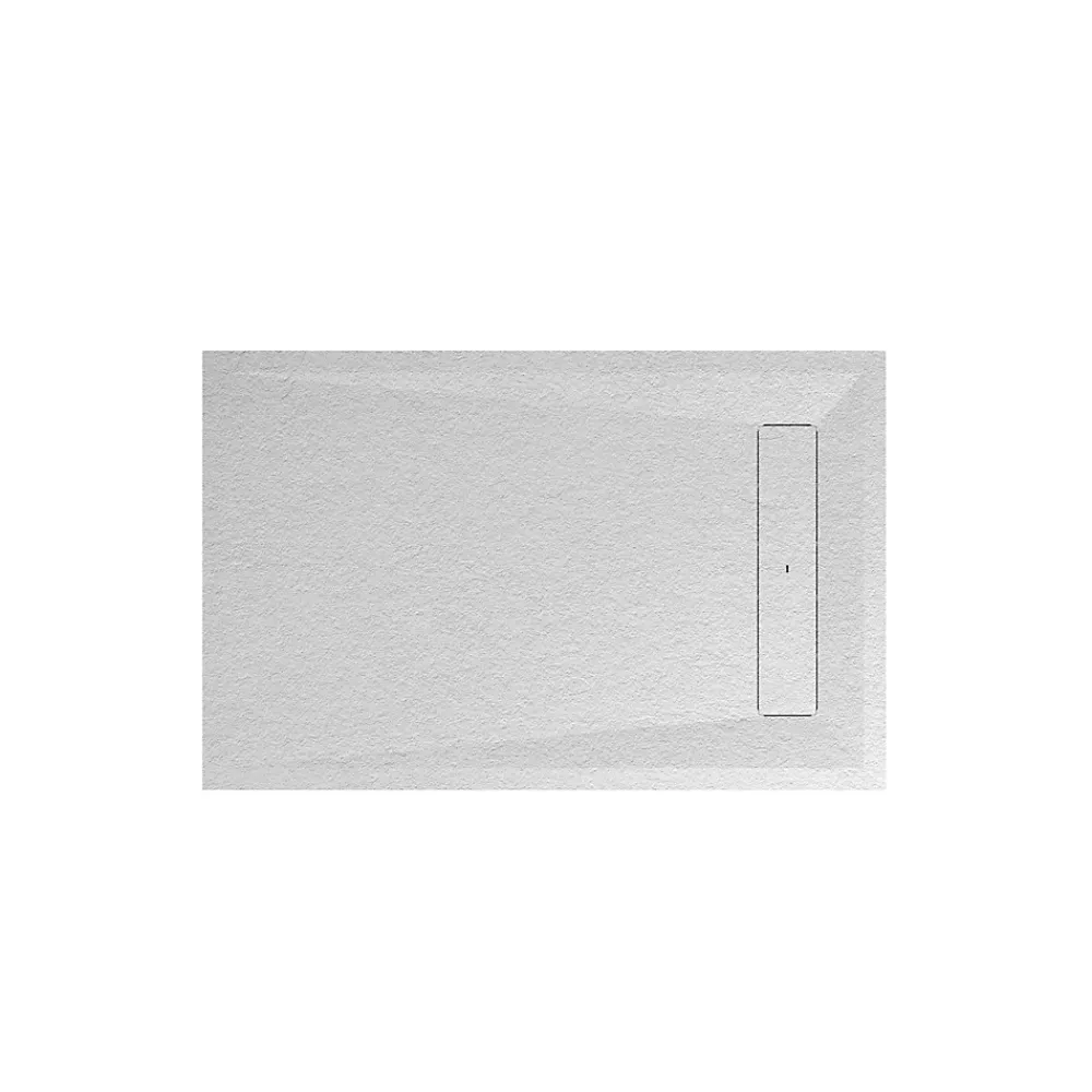 GoodHome Receveur de douche 90 x 140 cm, résine, blanc, Luiro