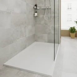 Receveur De Douche|GoodHome Receveur de douche 90 x 120 cm, résine, blanc, Luiro