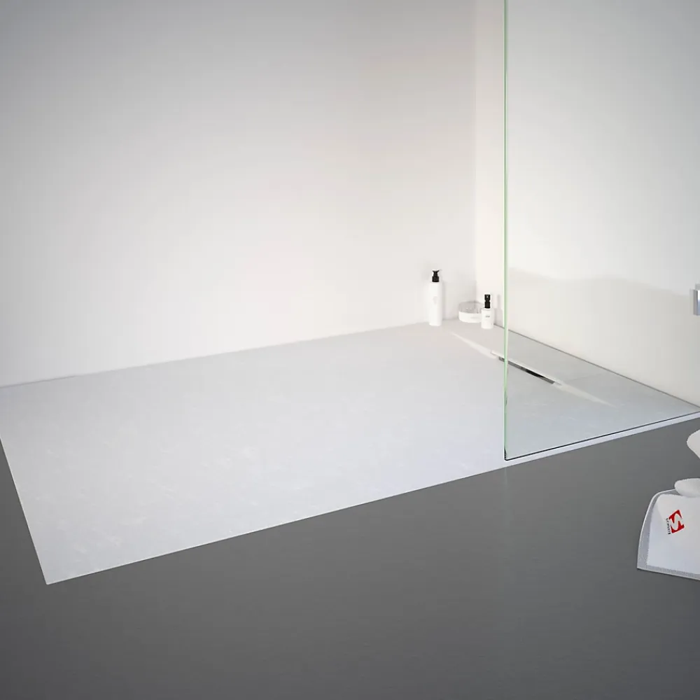 Schulte Receveur de douche 90 x 140 cm, effet pierre blanche,