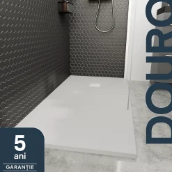 Receveur De Douche|GoodHome Receveur de douche 80 x 160 cm, résine, blanc, Douro