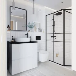 Receveur De Douche|GoodHome Receveur de douche 90 x 120 cm, résine, blanc, Douro