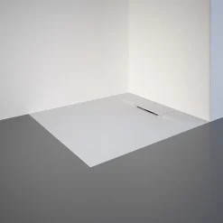 Schulte Receveur de douche 80 x 90 cm, effet pierre blanche,