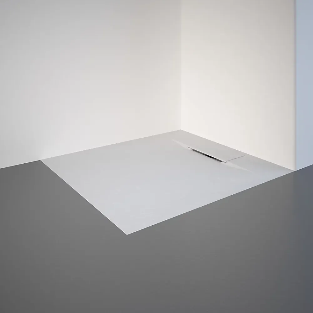 Schulte Receveur de douche 80 x 90 cm, effet pierre blanche,