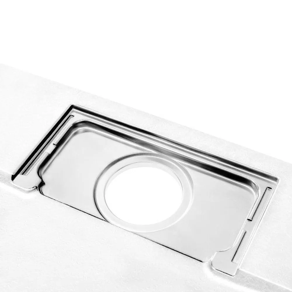 Schulte Receveur de douche 80 x 90 cm, effet pierre blanche,