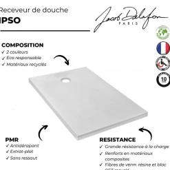 Receveur De Douche|Jacob Delafon Receveur de douche 140 x 90 Ipso rectangle blanc