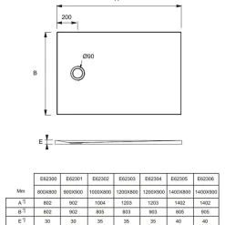 Receveur De Douche|Jacob Delafon Receveur de douche 140 x 90 Ipso rectangle blanc