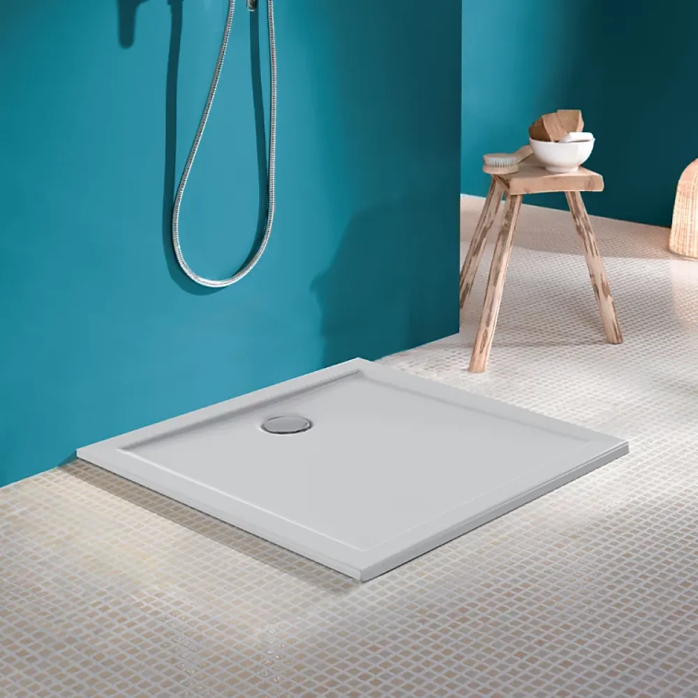 Jacob Delafon Receveur de douche 80 x 80 Kyreo ceramique carré blanc