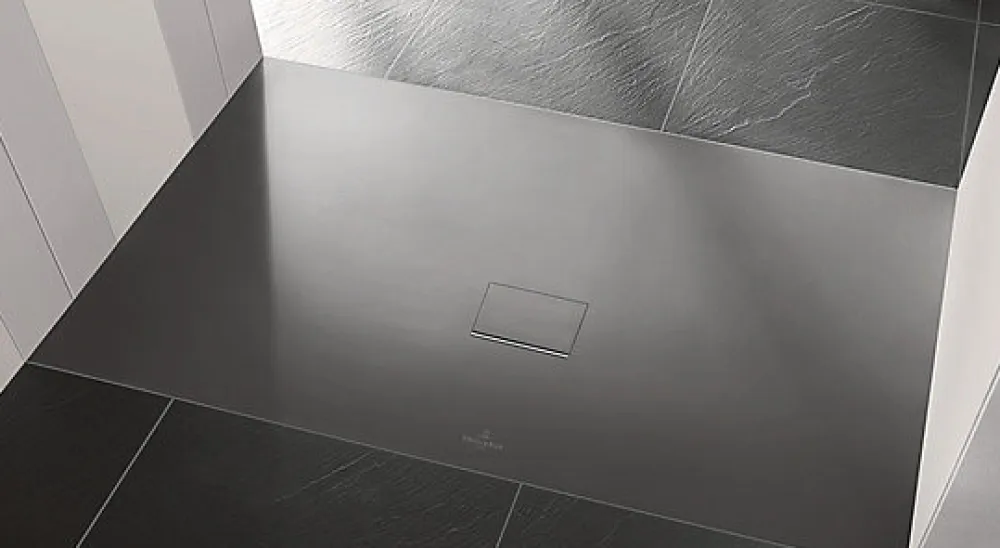 Receveur De Douche|Villeroy & Boch Receveur de douche 90 x 120 x 4 cm, Quaryl, anthracite, Squaro Infinity