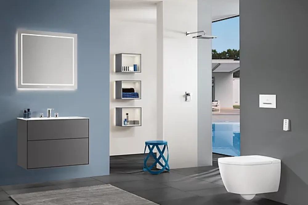 Receveur De Douche|Villeroy & Boch Receveur de douche 90 x 120 x 4 cm, Quaryl, anthracite, Squaro Infinity