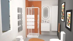 Receveur De Douche|Ondee Receveur de douche 70 x 70 x 10 cm, blanc brillant, Ondée Cera