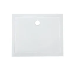GoodHome Receveur de douche acrylique 80 x 100 cm, blanc, Vorma