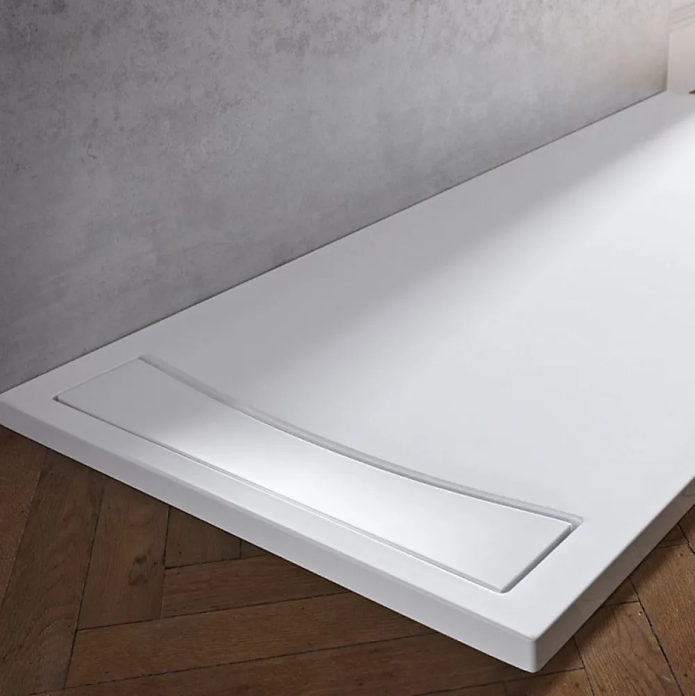 Receveur De Douche|Jacob Delafon Receveur de douche antidérapant 160 x 90 Flight Neus acrylique rectangle blanc + bonde + capot