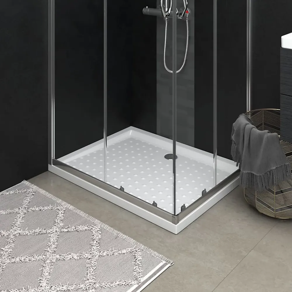 Receveur De Douche|Vidaxl Receveur de douche avec picots Blanc 90x70x4 cm ABS