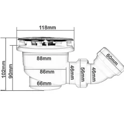 AICA Sanitaire Receveur de douche blanc 90x80x3 cm - Extra plat - Carré - Résine antidérapante avec le bonde de douche et siphon 90cm