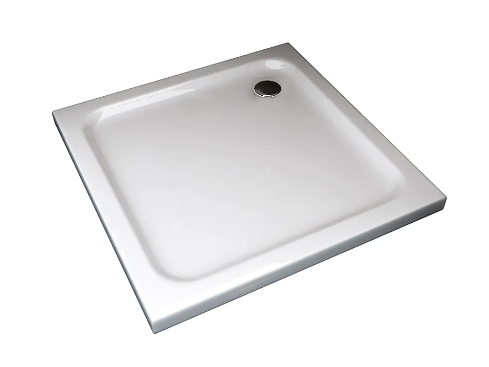 Receveur De Douche|Laneri Receveur de douche carré surbaissé en Abs avec bonde inclus H. 5 cm - 90 x 90