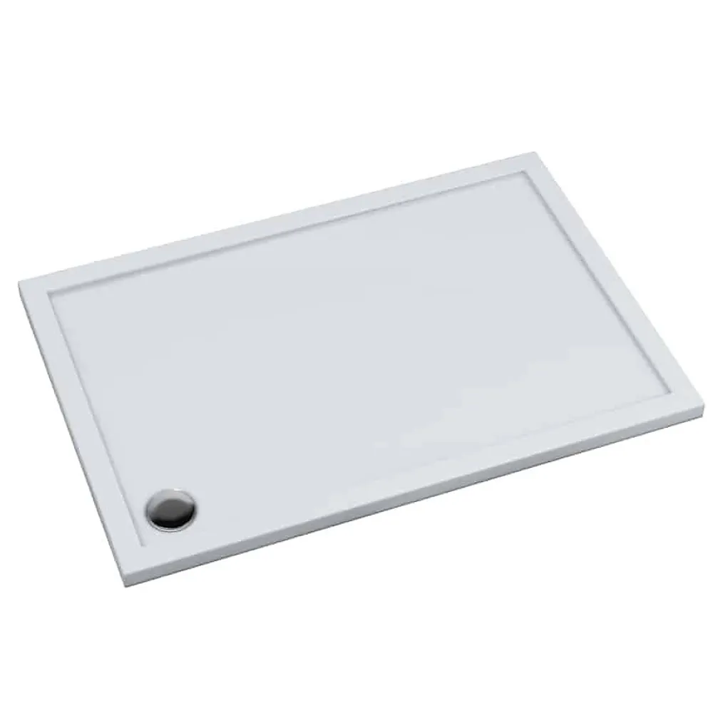 Receveur De Douche|Otitec Receveur de douche en acrylique blanc - rectangulaire - ZAHER - 100 x 90