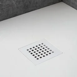 Receveur De Douche|Kiamami Valentina Receveur De Douche En Résine 150X80 Blanc Effet Pierre