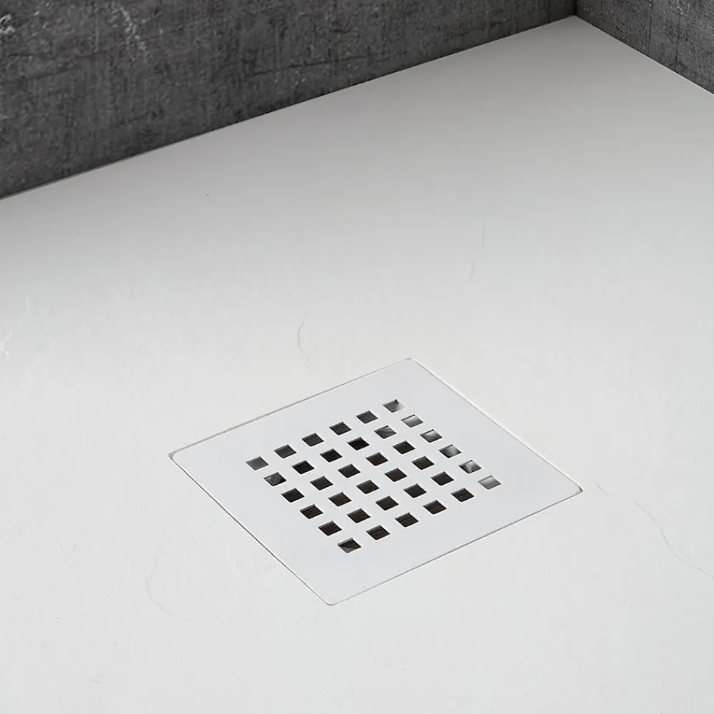 Receveur De Douche|Kiamami Valentina Receveur De Douche En Résine 150X80 Blanc Effet Pierre