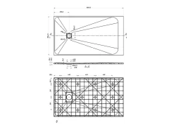 Vente-unique Receveur de douche extra plat à poser ou à encastrer recoupable en résine SMC - Blanc - 160 x 90 cm - MIRNOSA