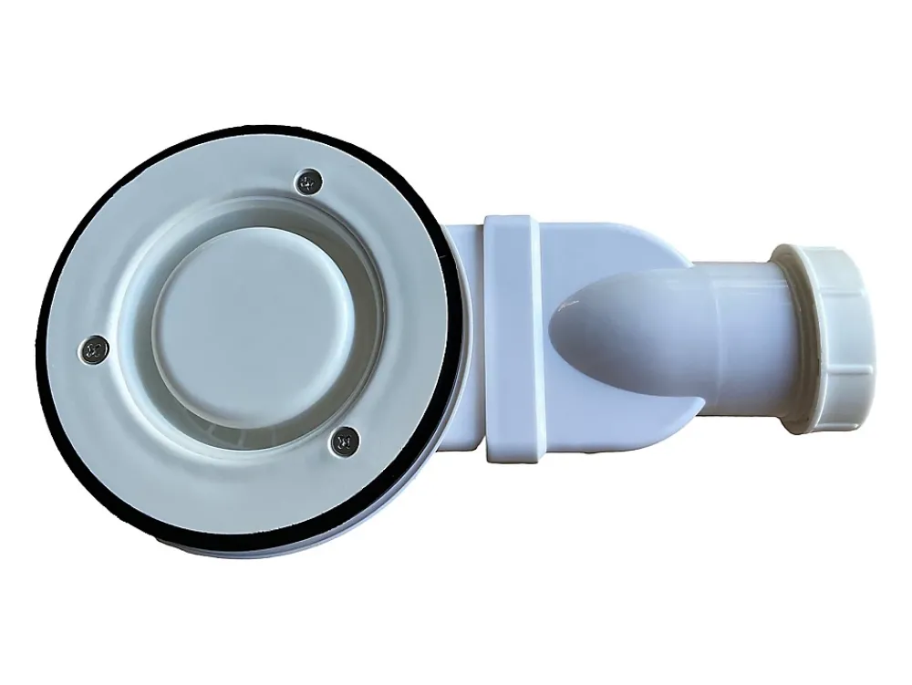 Vente-unique Receveur de douche extra plat à poser ou à encastrer recoupable en résine SMC avec siphon - Blanc - 160 x 90 cm - MIRNOSA