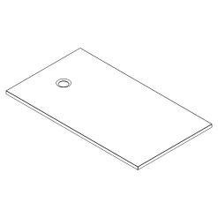 Receveur De Douche|GoodHome Receveur de douche extra-plat l.90 x L.160 cm blanc anti dérapant, Leira