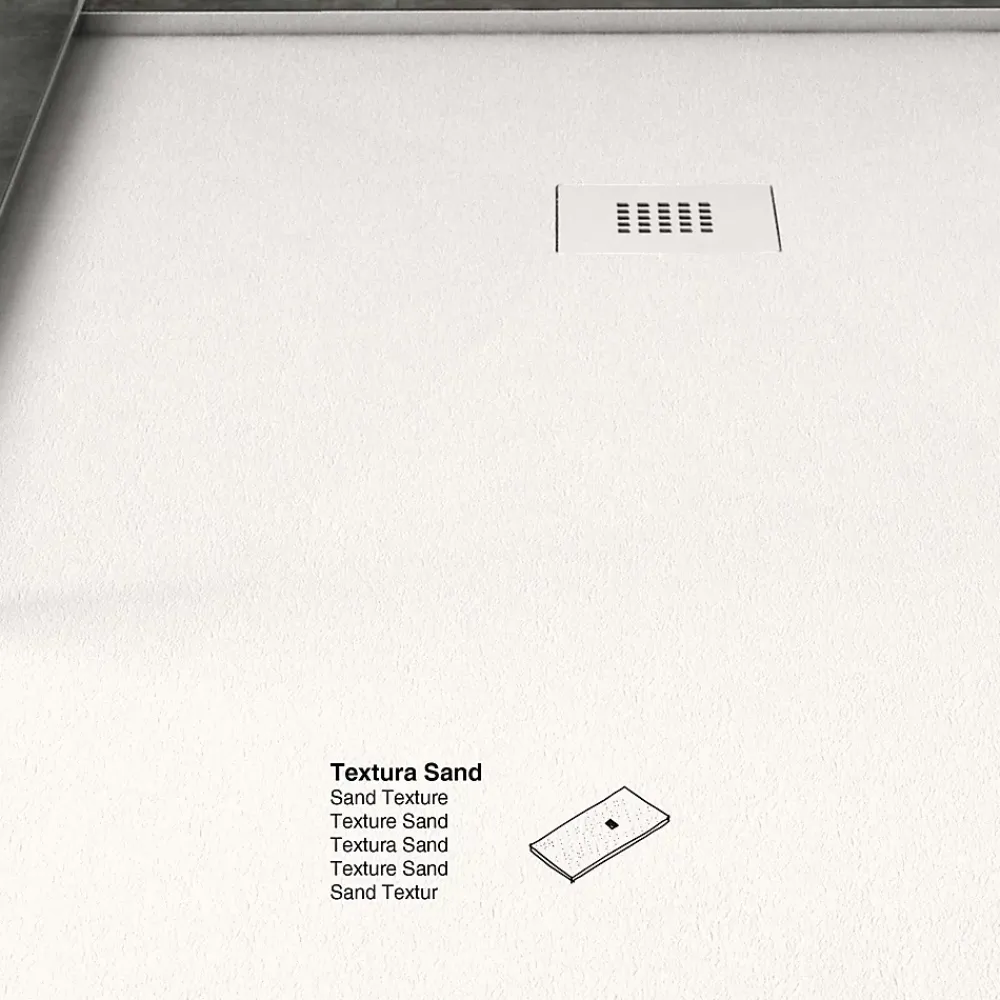 Receveur De Douche|Poalgi Receveur de douche extraplat blanc 90x100 cm Arena -