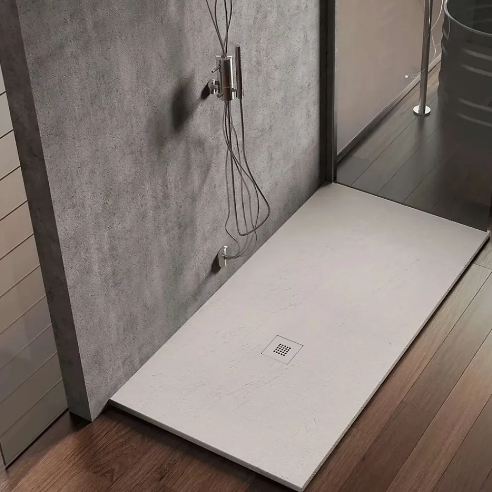 Receveur De Douche|Poalgi Receveur de douche extraplat blanc 80x150 cm Hos's -