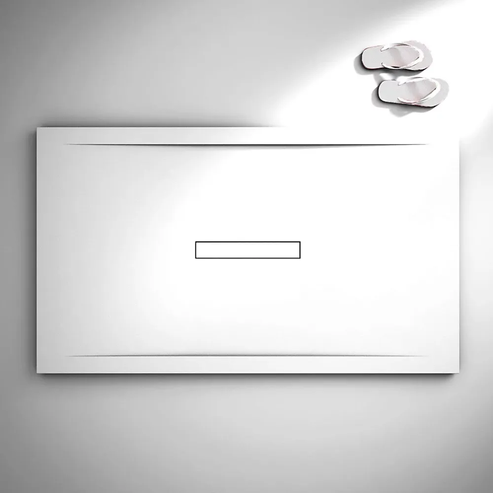 Receveur De Douche|Poalgi Receveur de douche extraplat blanc 80x100 cm Clay -