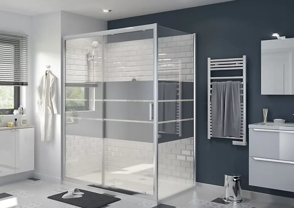 GoodHome Receveur de douche extra-plat l.90 x L.160 cm blanc anti dérapant, Limski