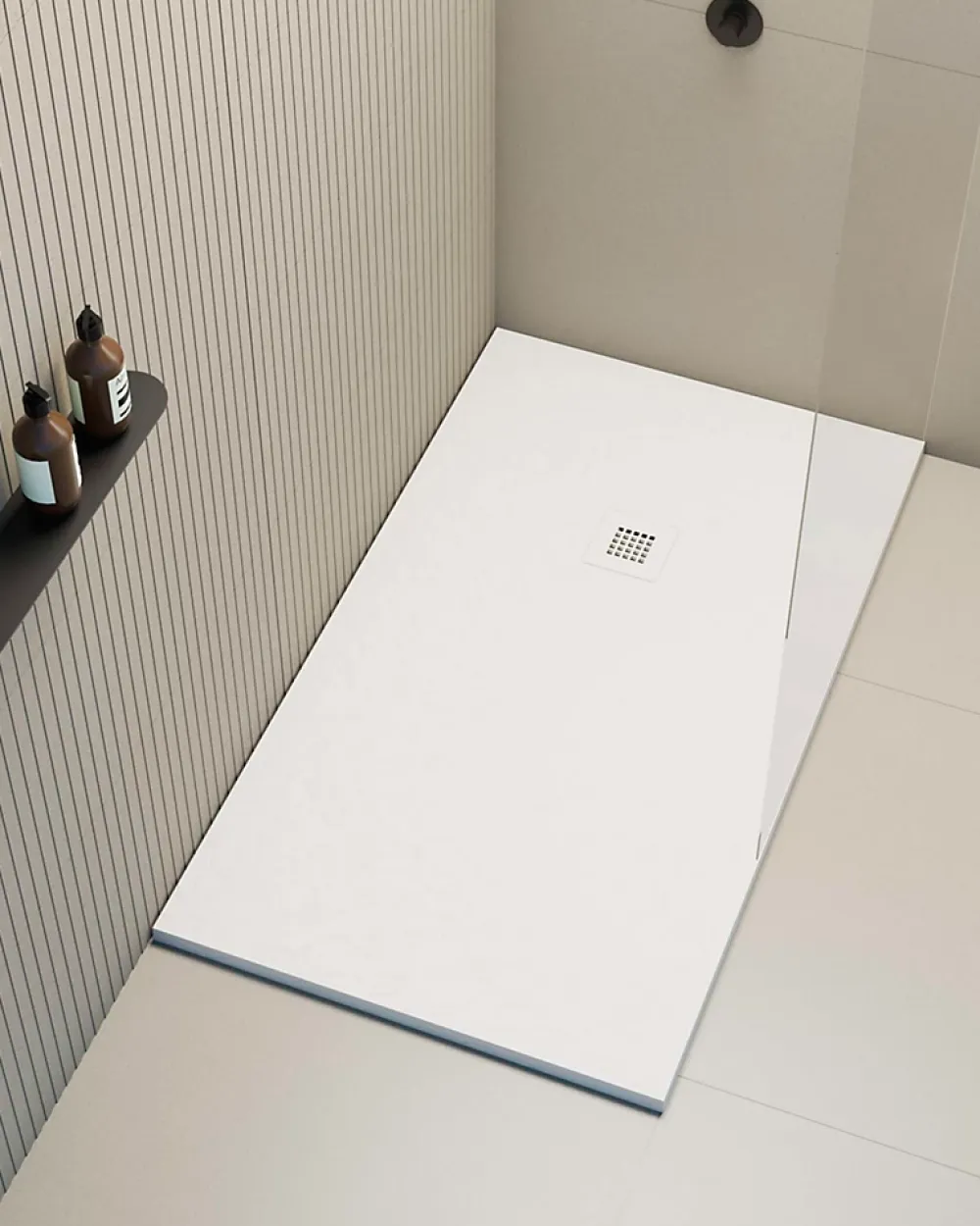 Receveur De Douche|Poalgi Receveur de douche extraplat blanc 70x160 cm Hos's -