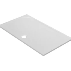 Receveur De Douche|GoodHome Receveur de douche extra-plat l.80 x L.140 cm blanc anti dérapant, Limski