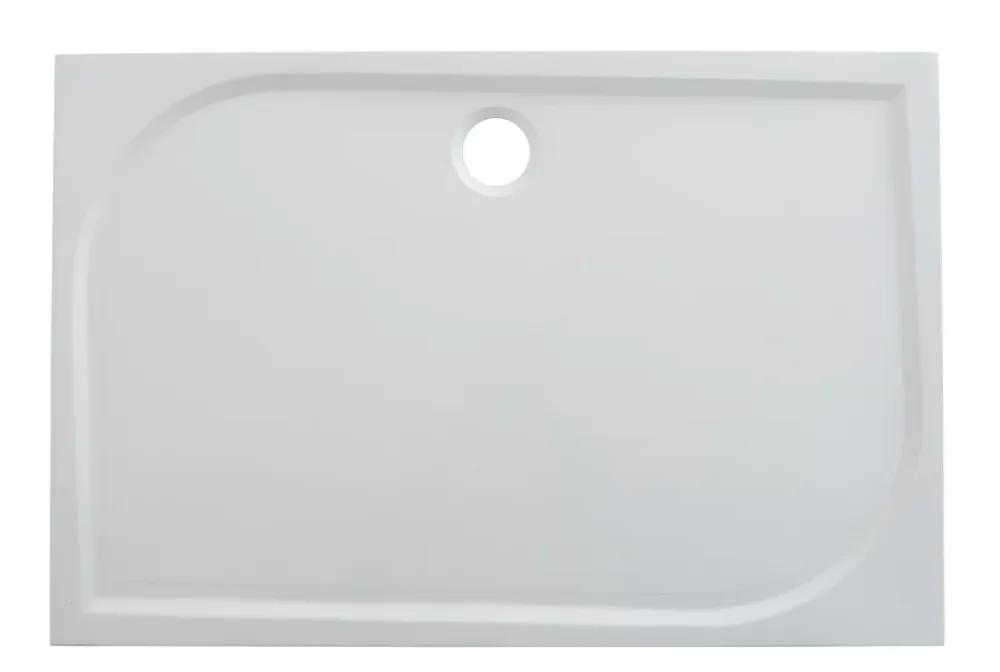 GoodHome Receveur de douche extra-plat l.90 x L.140 cm blanc anti dérapant, Limski