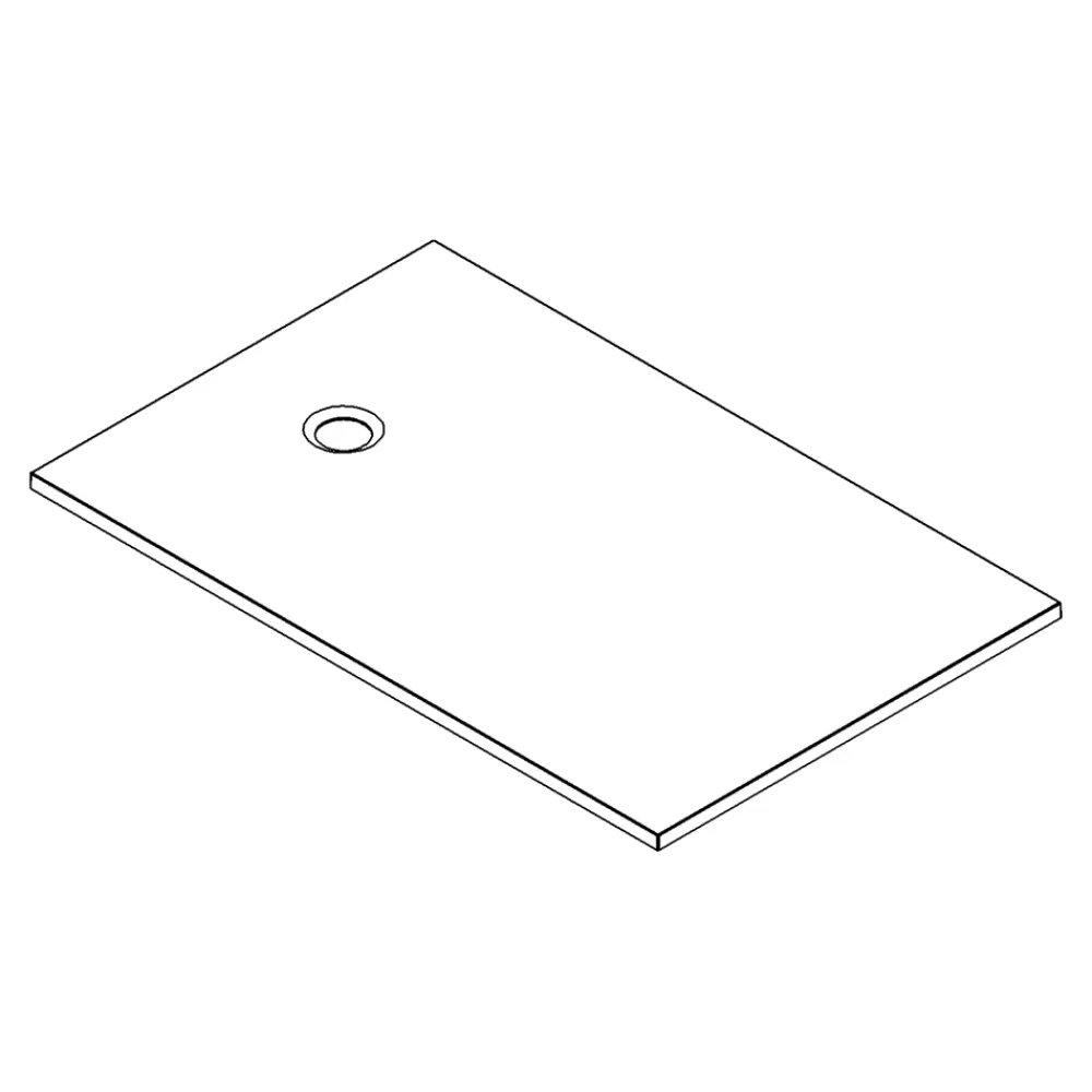 GoodHome Receveur de douche extra-plat l.90 x L.140 cm blanc anti dérapant, Leira