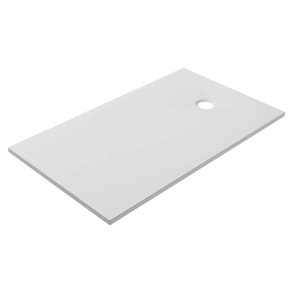Receveur De Douche|GoodHome Receveur de douche extra-plat l.80 x L.140 cm blanc anti dérapant, Leira