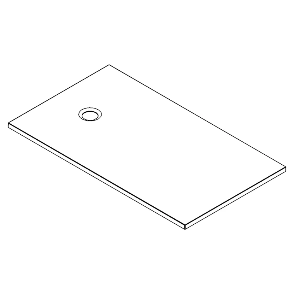 Receveur De Douche|GoodHome Receveur de douche extra-plat l.80 x L.140 cm blanc anti dérapant, Leira