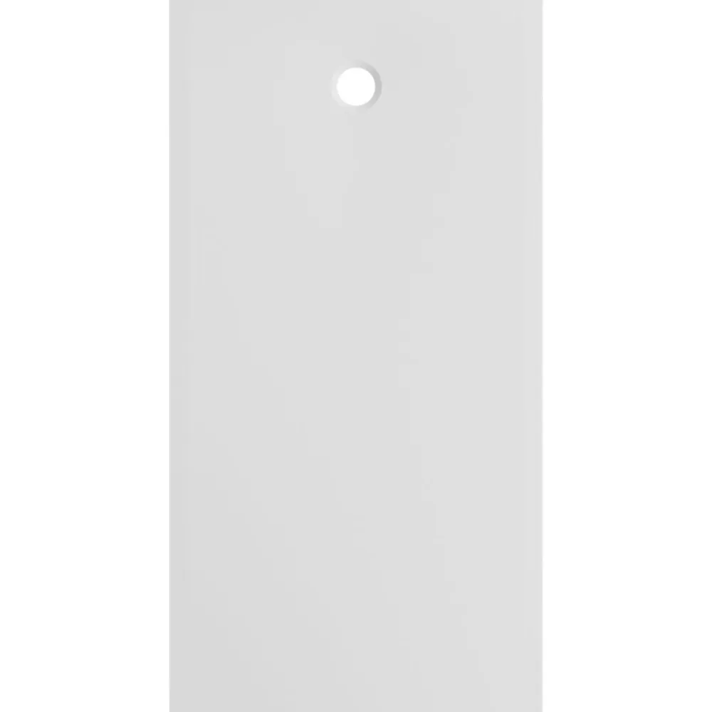 GoodHome Receveur de douche extra-plat l.80 x L.100 cm blanc anti dérapant, Leira