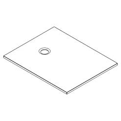 GoodHome Receveur de douche extra-plat l.80 x L.100 cm blanc anti dérapant, Leira