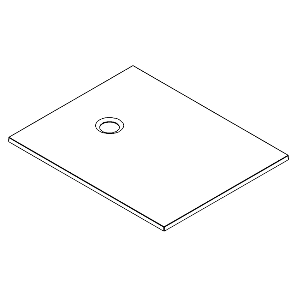 GoodHome Receveur de douche extra-plat l.80 x L.100 cm blanc anti dérapant, Leira
