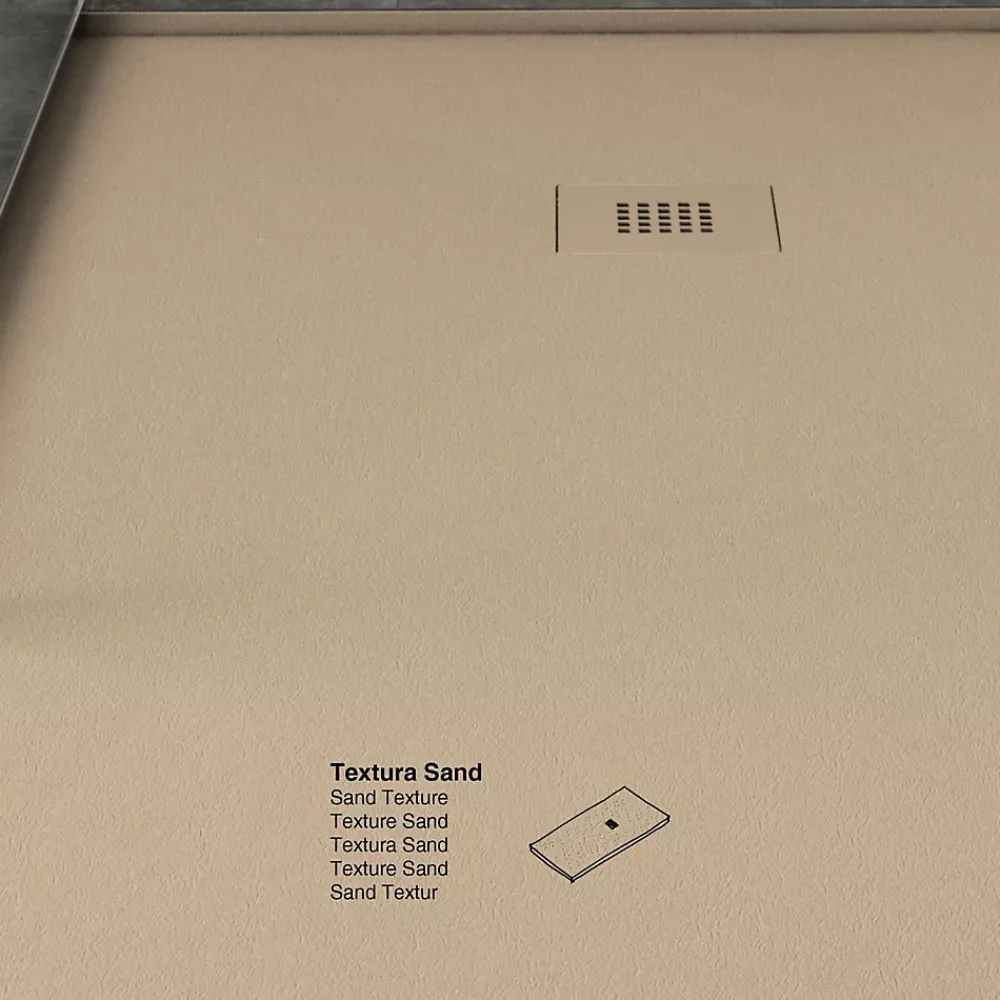 Poalgi Receveur de douche extraplat beige 90x100 cm Arena -