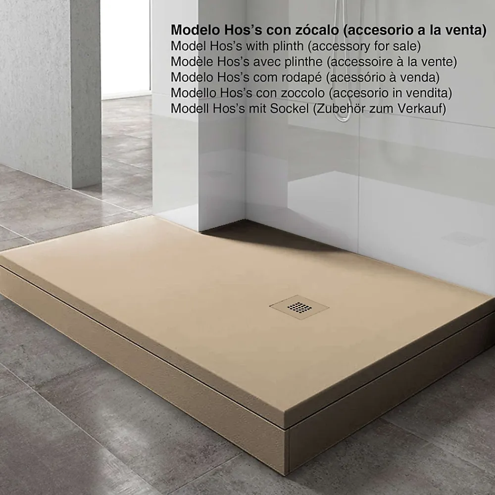 Poalgi Receveur de douche extraplat beige 90x100 cm Arena -