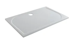 GoodHome Receveur de douche extra-plat l.80 x L.120 cm blanc anti dérapant, Limski
